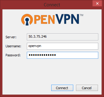 OpenVPN Connect Password
